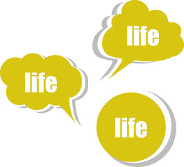 Image showing life. Set of stickers, labels, tags. Template for infographics