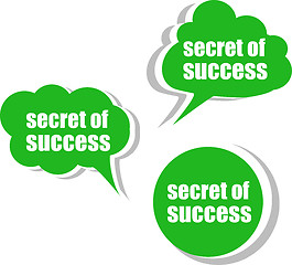 Image showing secret of success. Set of stickers, labels, tags. Business banners, Template for infographics