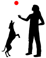 Image showing Dog training