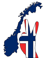 Image showing Norwegian hand signal