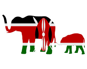 Image showing Kenya elephants