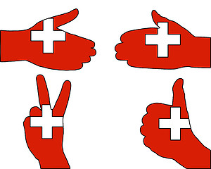 Image showing Switzerland hand signal