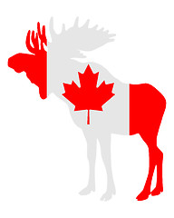 Image showing Mosse in flag of canada