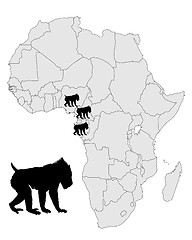 Image showing Mandrill range map