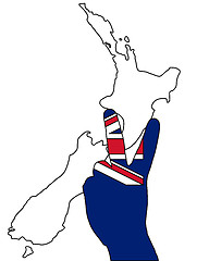 Image showing New Zealand hand signal