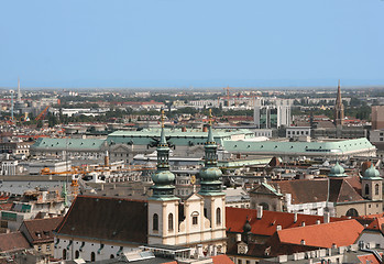 Image showing Vienna skyline from Stephansdom