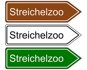Image showing Direction sign children?s zoo