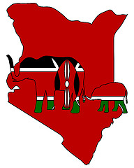 Image showing Kenya elephants