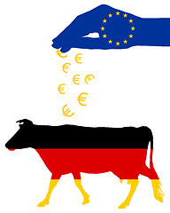 Image showing German cow and european subsidies