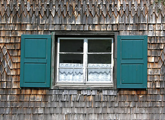 Image showing Cutout with window of an old bavarian house