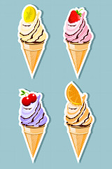 Image showing Fruit flavored ice cream