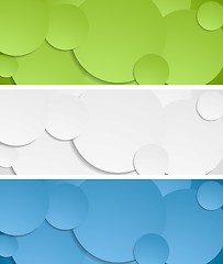 Image showing Bright circles vector banners