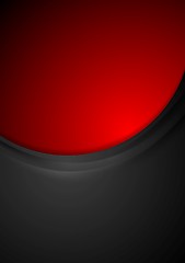 Image showing Abstract dark wavy corporate flyer background