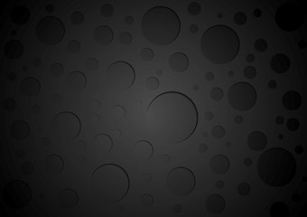 Image showing Black abstract circles background