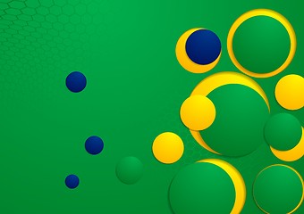 Image showing Abstract background in Brazilian colors