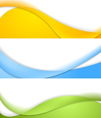 Image showing Abstract wavy banners