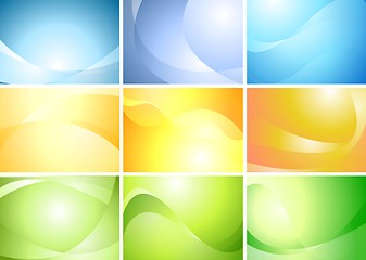 Image showing Abstract wavy banners vector set