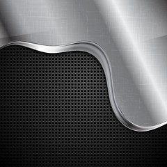 Image showing Abstract silver metallic background
