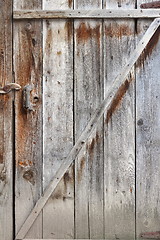 Image showing old rural wooden door