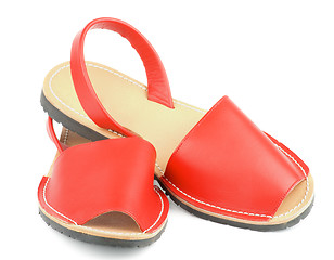 Image showing Red Sandals Avarcas