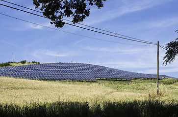 Image showing Solar panels in rural