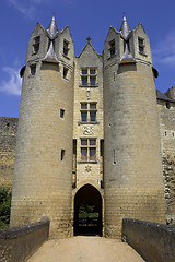 Image showing Castle walls montreuil-bellay loire valley france