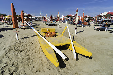 Image showing Lifeboat on the beach