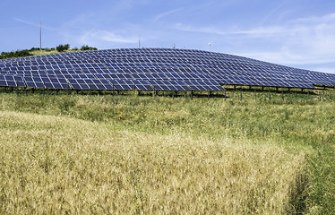 Image showing Solar panels in rural