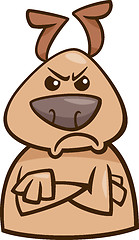 Image showing mood angry dog cartoon illustration