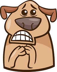 Image showing terrified dog cartoon illustration