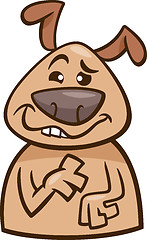 Image showing mood goofy dog cartoon illustration