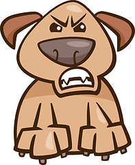 Image showing mood furious dog cartoon illustration