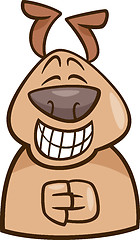 Image showing mood green dog cartoon illustration