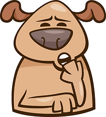 Image showing mood sleepy dog cartoon illustration