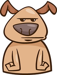 Image showing mood bored dog cartoon illustration