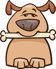 Image showing mood busy dog cartoon illustration