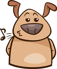 Image showing mood chill dog cartoon illustration