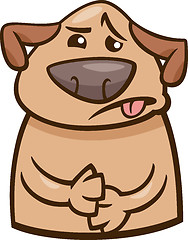 Image showing mood sick dog cartoon illustration