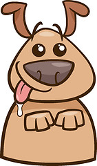 Image showing mood hungry dog cartoon illustration