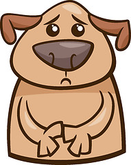 Image showing mood sad dog cartoon illustration