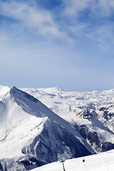 Image showing Winter snowy mountains