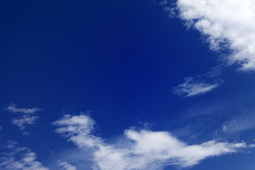 Image showing Beautiful blue sky with clouds