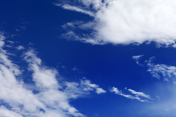 Image showing Beautiful blue sky with clouds in windy day