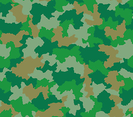 Image showing Green camouflage seamless pattern