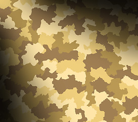 Image showing Desert camouflage pattern lit diagonally