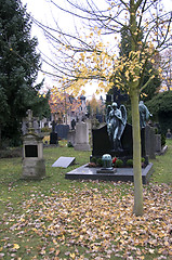 Image showing Autumnal cemetery