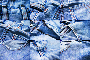 Image showing Details of blue jeans