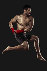 Image showing Man practicing body combat