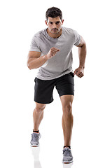 Image showing Athletic man running