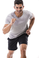 Image showing Athletic man running